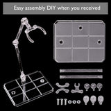 Action Figure Stand with Easy Assembly for 8 inch Action Figure (Clear)