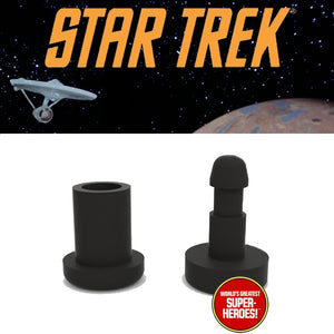 3D Printed Accy: Knee Pin Black Set for Star Trek Cheron 8” Action Figure