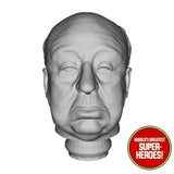 3D Printed Head: Alfred Hitchcock for 8" Action Figure (Flesh)