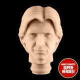 3D Printed Head: Han Solo Harrison Ford for 8" Action Figure (Flesh)