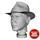 3D Printed Head: Indiana Jones Harrison Ford for 8" Action Figure (Flesh)