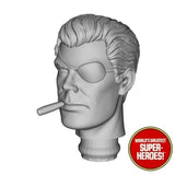 3D Printed Head: Nick Fury (Closed Mouth) 1960s Version for WGSH 8" Action Figure