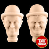 3D Printed Head: Stan Laurel & Oliver Hardy for WGSH 8" Action Figure (Flesh)