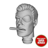 3D Printed Head: Nick Fury (Open Mouth) 1960s Version for WGSH 8" Action Figure