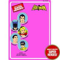 Batman 1977 WGSH Retro Blister Card For 8” Action Figure