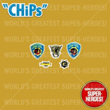 CHiP's Retro Vinyl Die Cut Decal Emblem Sticker for 8" Action Figure