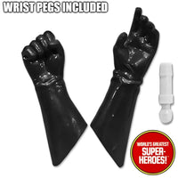 Black Gloved Hands for Female Type 2 Retro Body 8” Action Figure