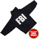 LJN Black FBI Jacket Retro for SWAT Rookies Emergency 8" Action Figure