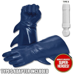 Superhero Dark Blue Winged Gloved Hands for Type S Male 8” Action Figure