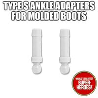 Male Ankle Peg Adapters for Molded Boots for Type S Male 8” Action Figure