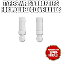 Male Wrist Peg Adapters for Molded Glove Hands for Type S Male 8” Action Figure