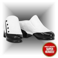 Penguin Black/White Dress Shoes for World's Greatest Superheroes 8” Action Figure