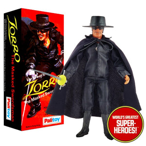 Zorro Custom 8” Action Figure w/ Reprodution Plaitoy Box