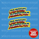 Captain Americar Die Cut Retro Decal Emblem Sticker for WGSH 8" Figure