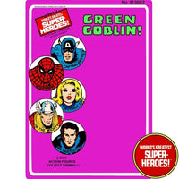 Green Goblin 1975 Official WGSH Retro Blister Card For 8” Action Figure